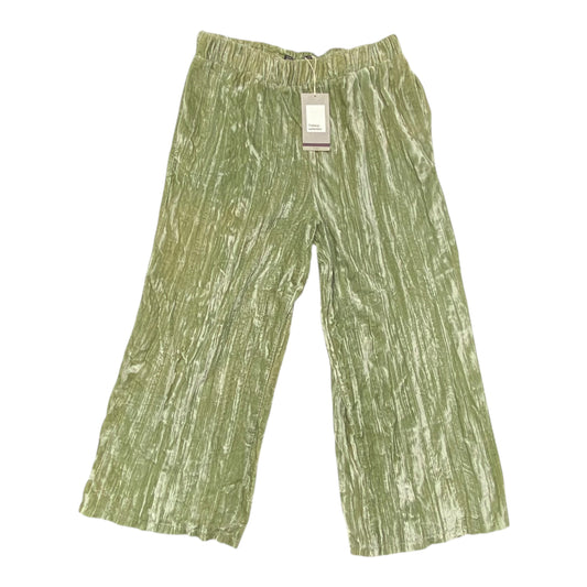 Pants Cropped By Zara In Green, Size:L