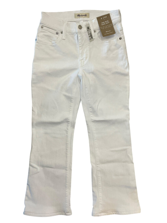 Jeans Cropped By Madewell In White Denim, Size:00
