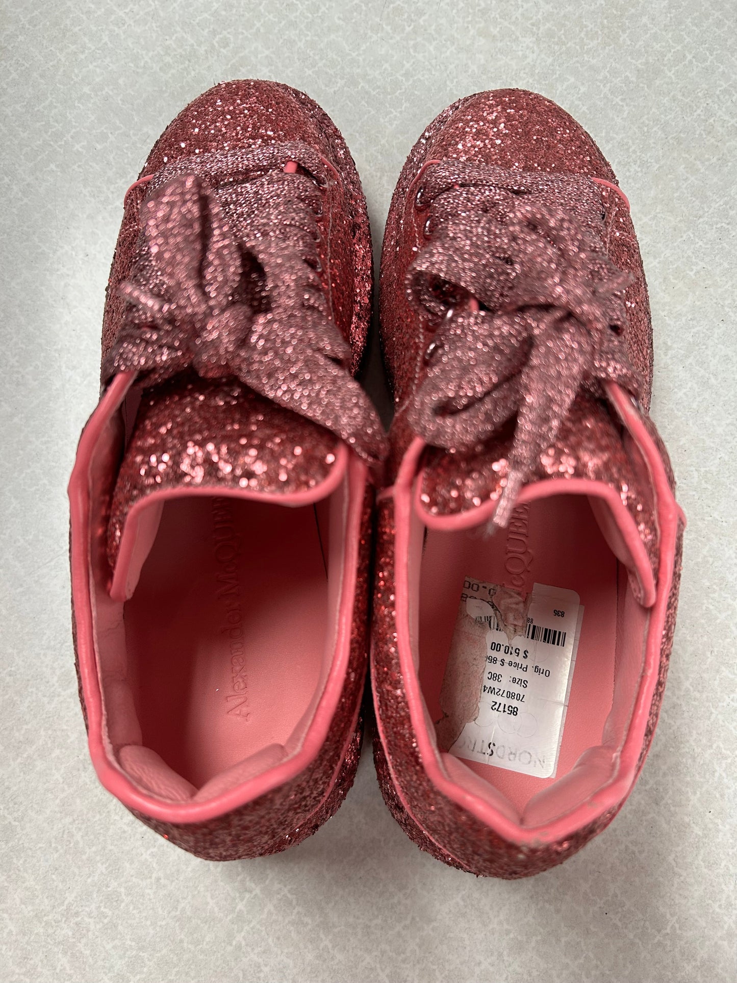 Shoes Luxury Designer By Alexander Mcqueen In Pink, Size:7.5