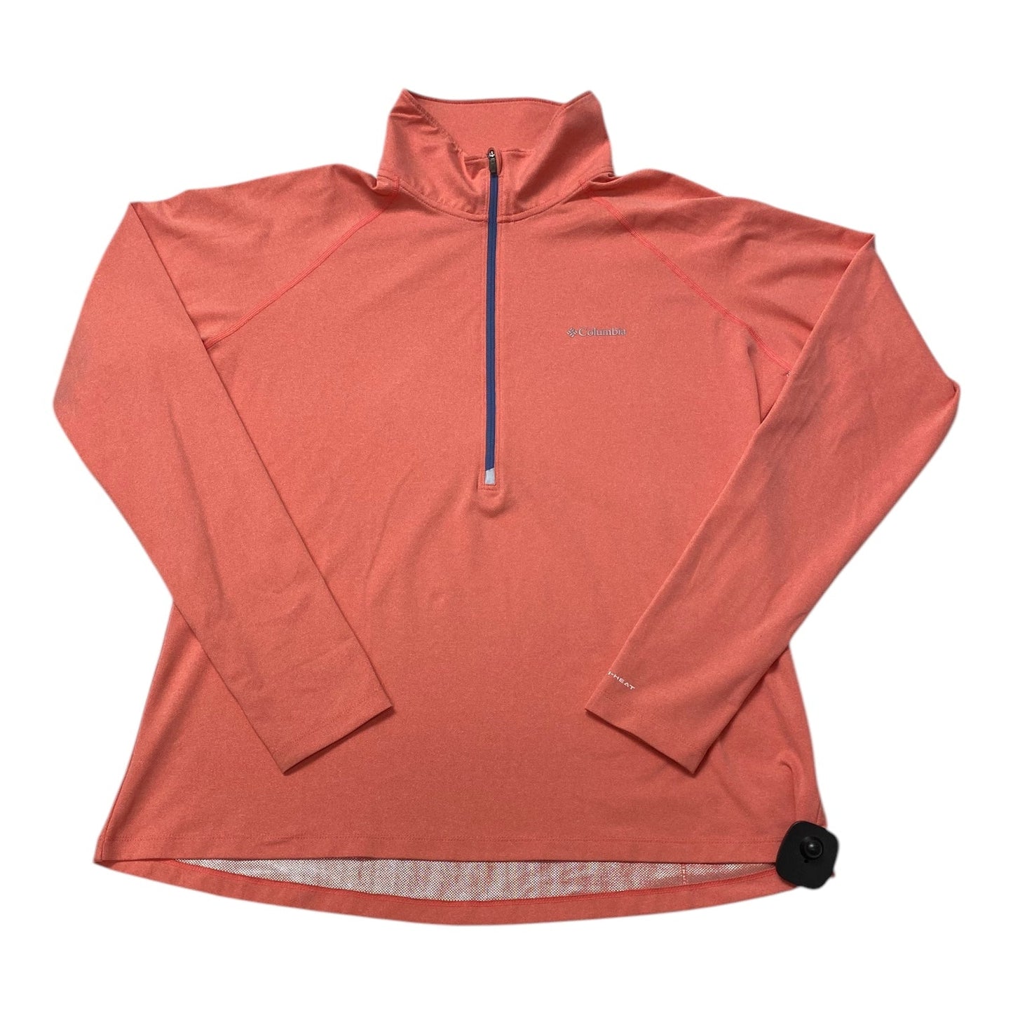 Athletic Top Ls Collar By Columbia In Coral, Size:Xl
