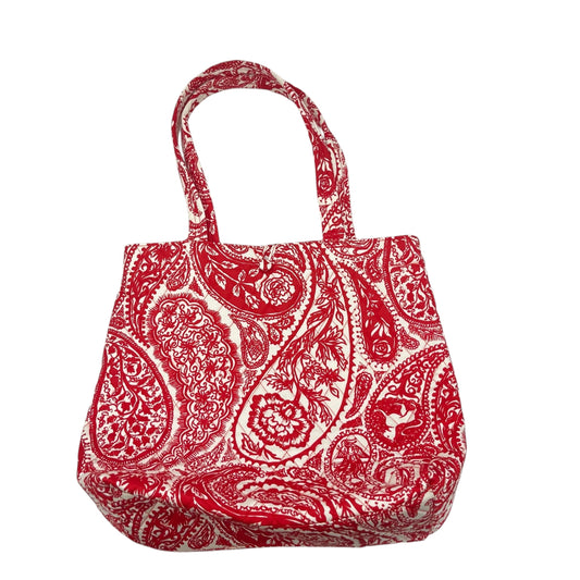 Tote By Vera Bradley In Red & White, Size:Medium