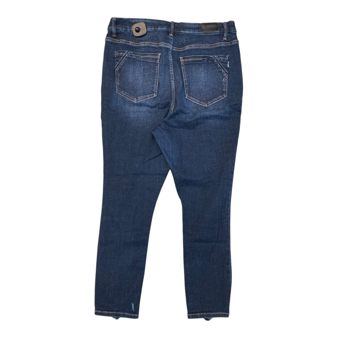 Jeans Skinny By Buckle Black In Blue Denim, Size:16