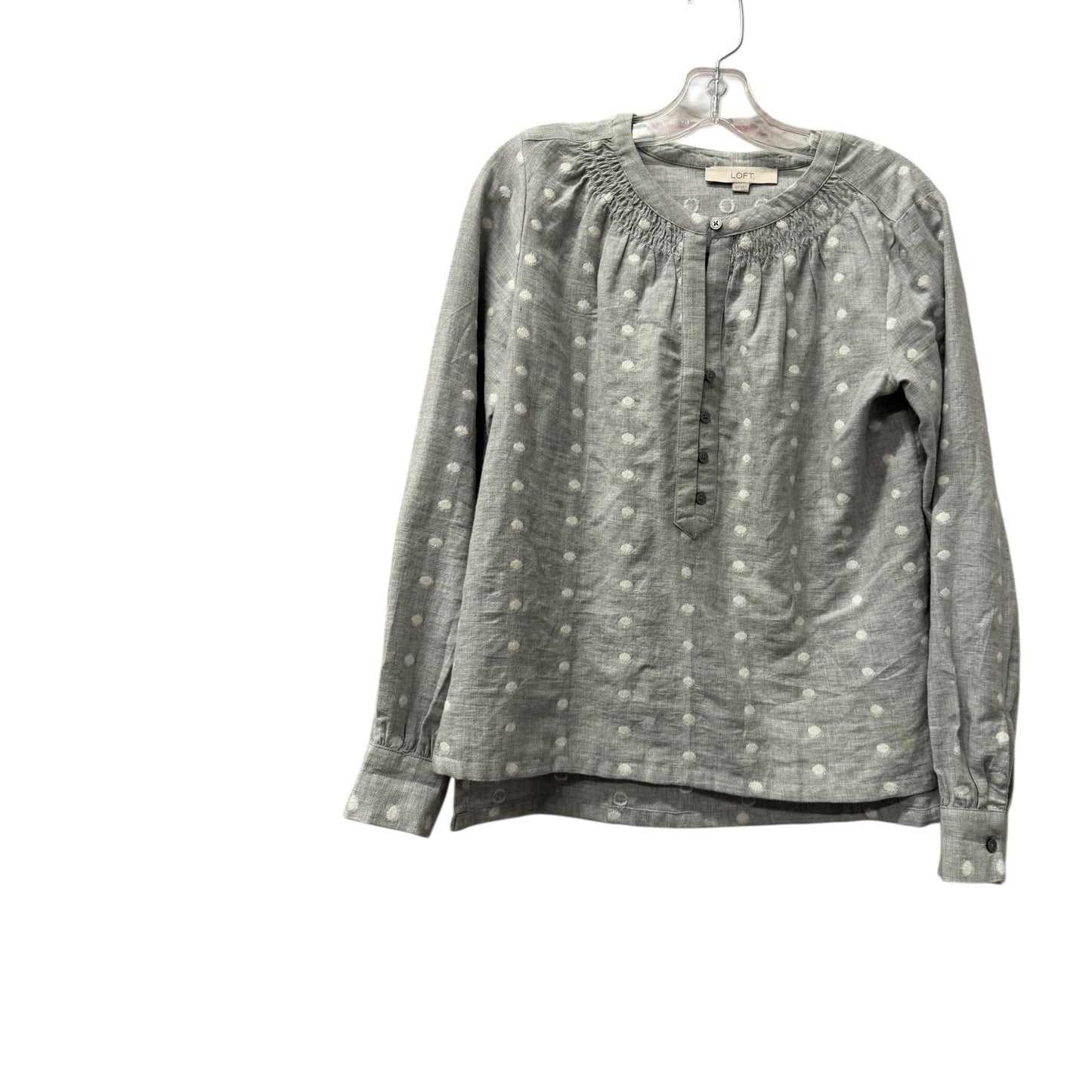 Top Ls By Loft In Grey & White, Size:Xs