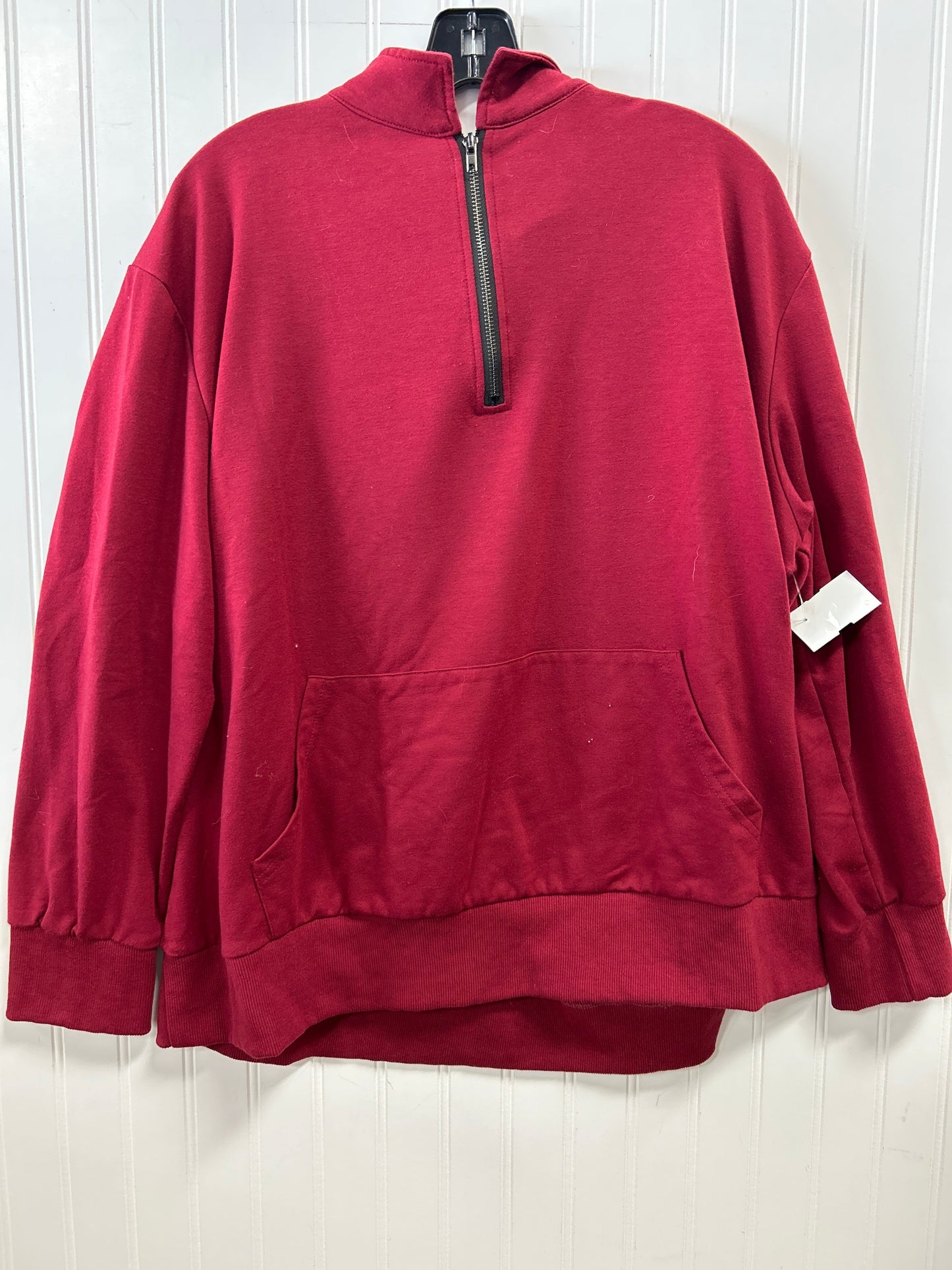 Athletic Top Ls Collar By Clothes Mentor In Red, Size:2X