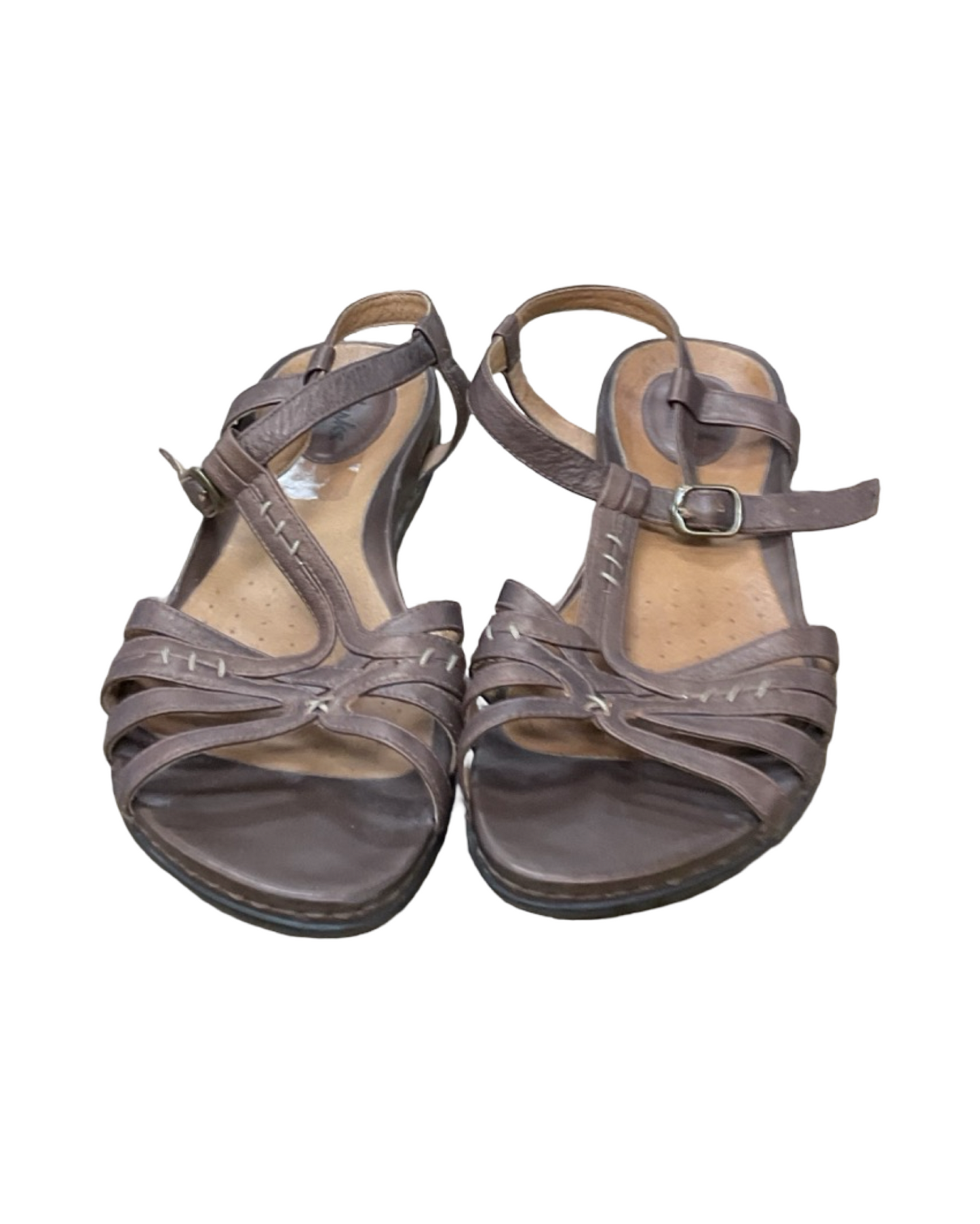 Sandals Flats By Clarks In Bronze, Size:9
