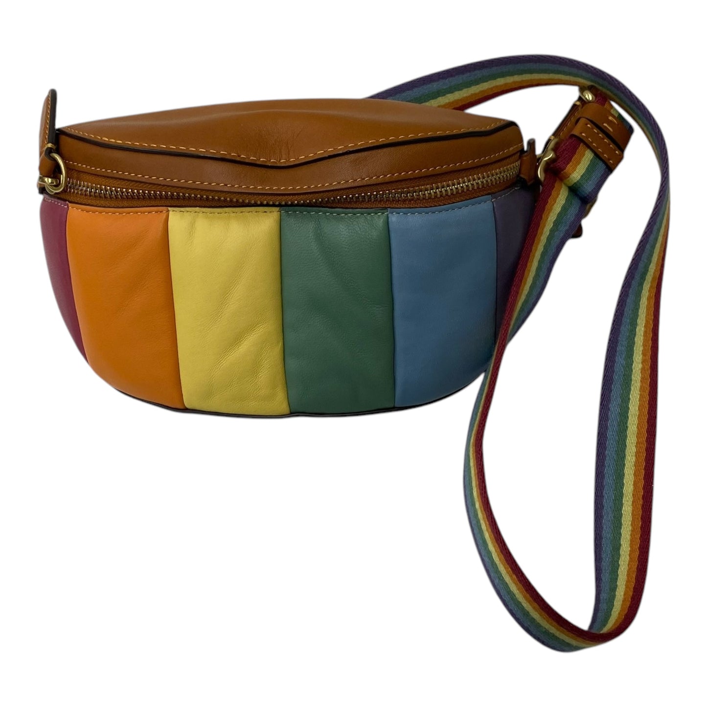 Belt Bag Designer By Coach In Rainbow Print, Size:Small