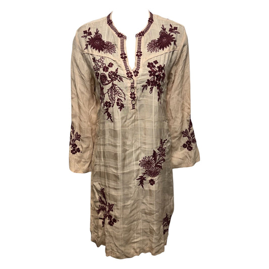 Western Piper Yoke Dress By Johnny Was In Tan, Size: XS