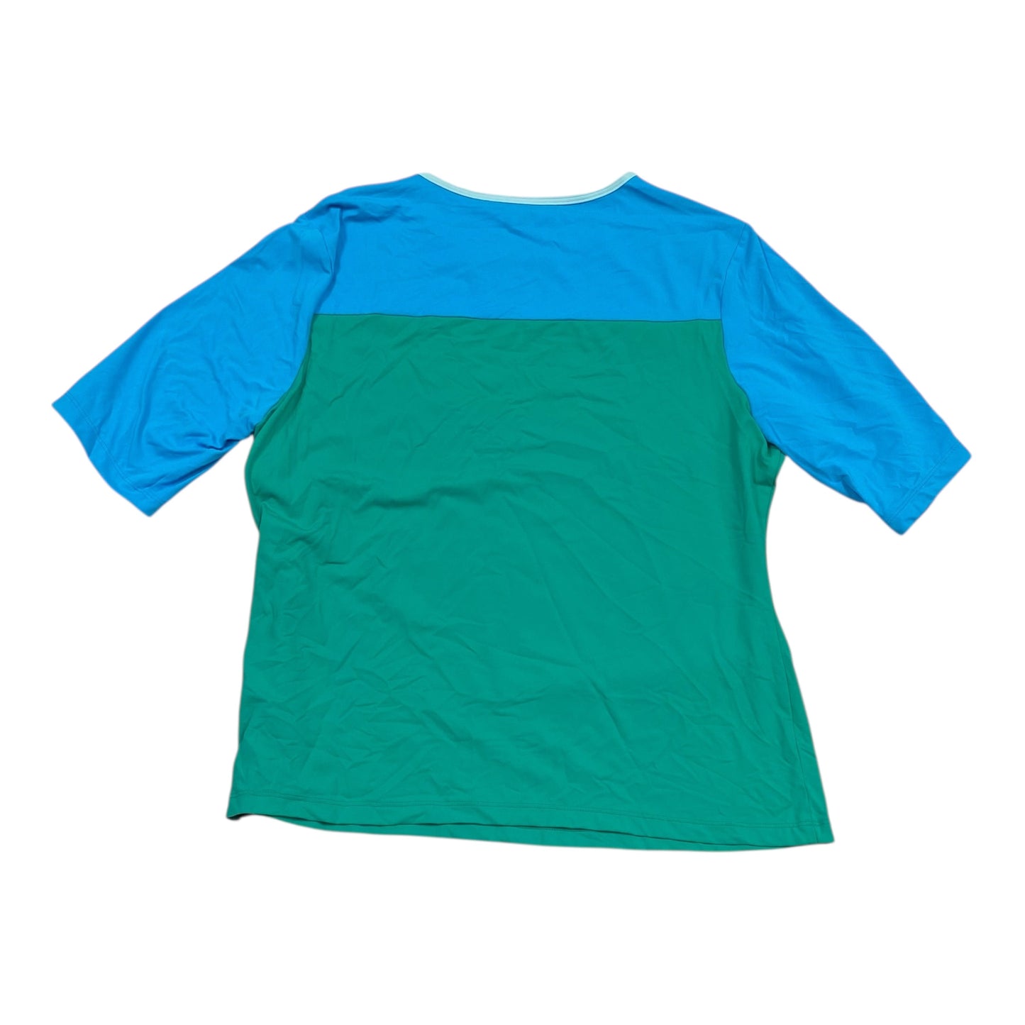 Athletic Top Ss By Lands End In Blue & Green, Size:M