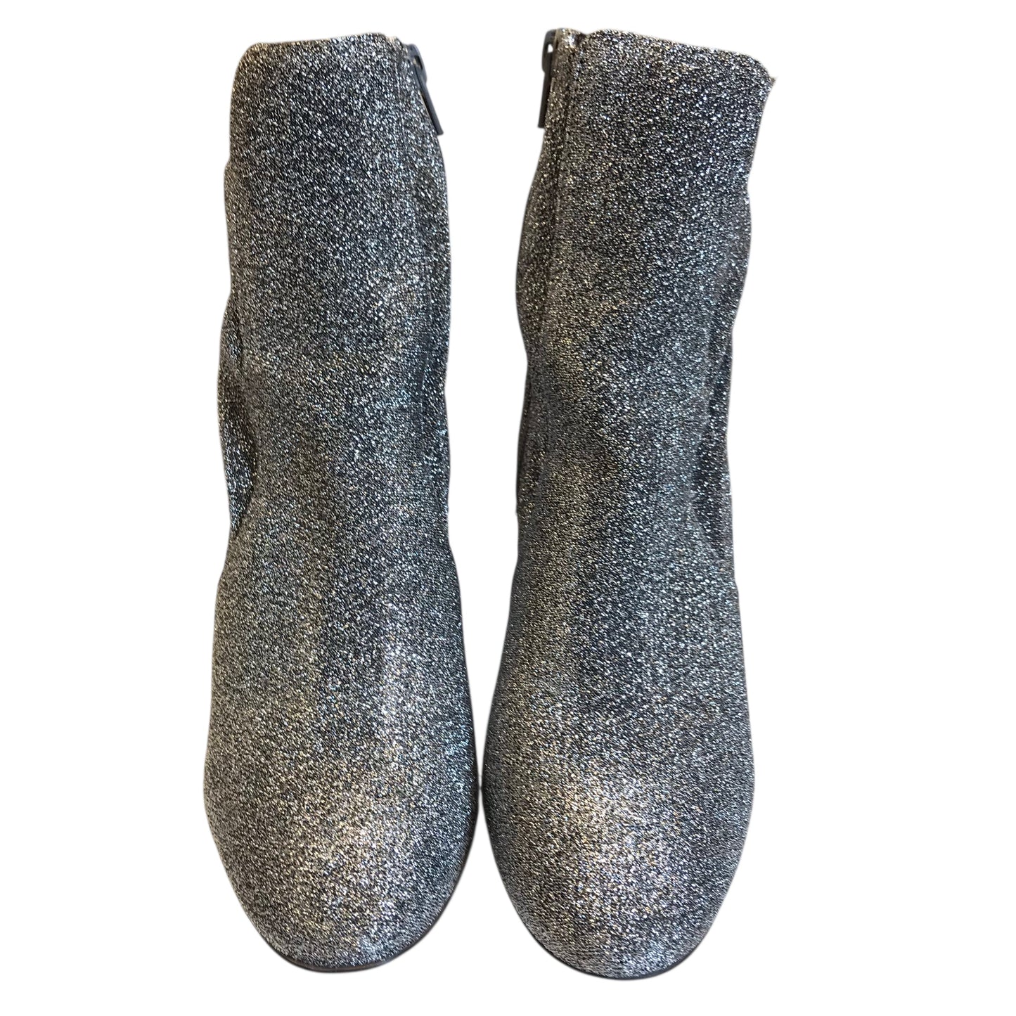 Boots Ankle Heels By Aldo In Silver, Size:6.5