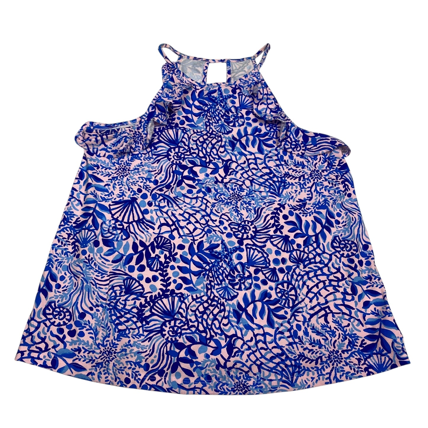 Top Sleeveless Designer By Lilly Pulitzer In Blue & Pink, Size:S