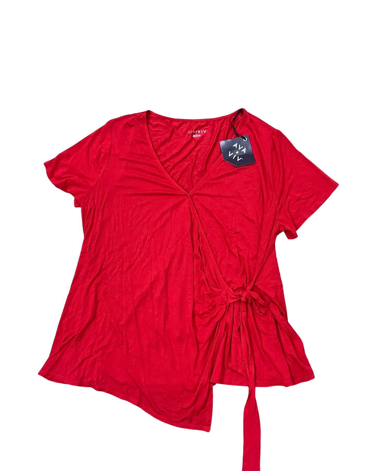 Top Ss By Ava & Viv In Red, Size:2X