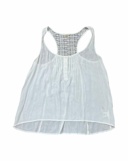 Top Sleeveless By Simply Vera In Cream, Size:M