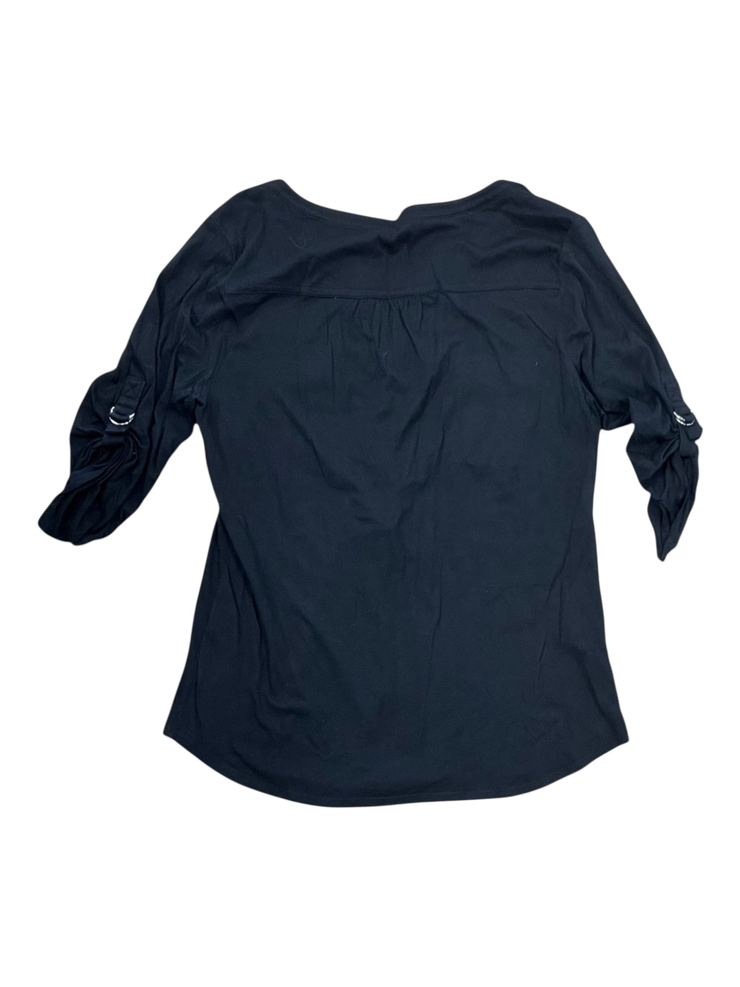 Top 3/4 Sleeve By Soho Apparel In Black, Size:M