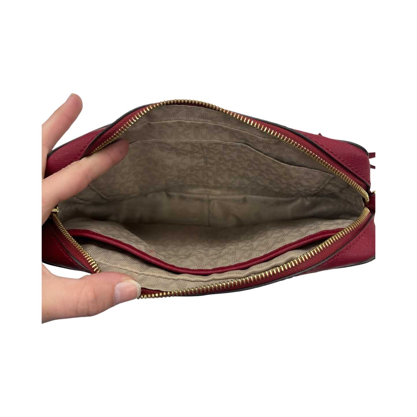 Crossbody Designer By Michael Kors In Red, Size:Medium