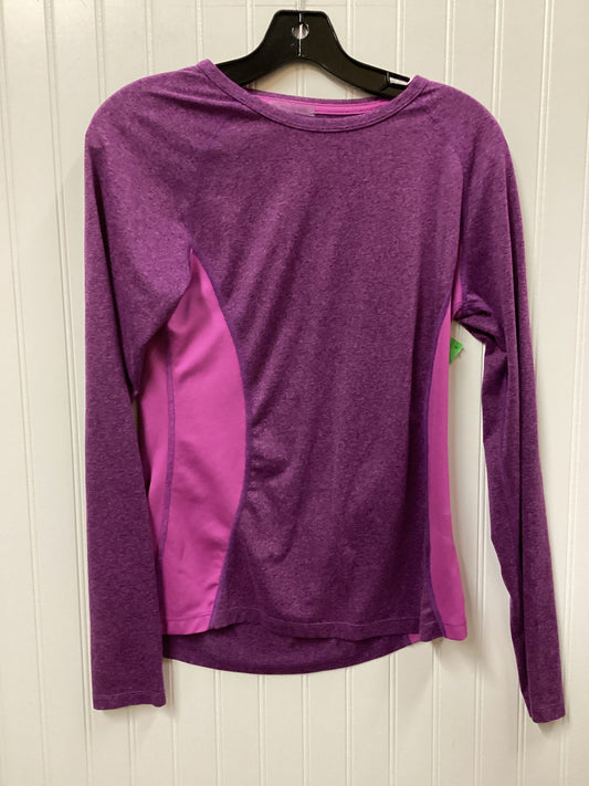 Athletic Top Ls Collar By Danskin In Purple, Size:M