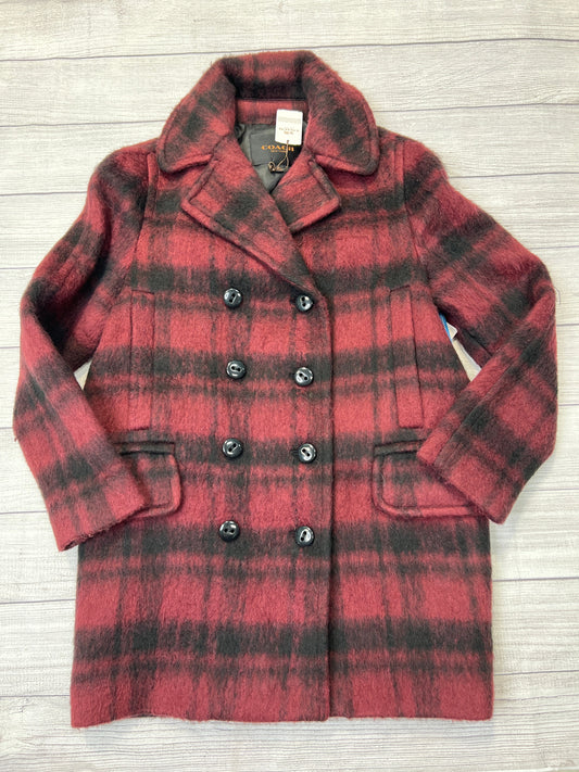 New! Coach Plaid Peacoat Designer   Size: S
