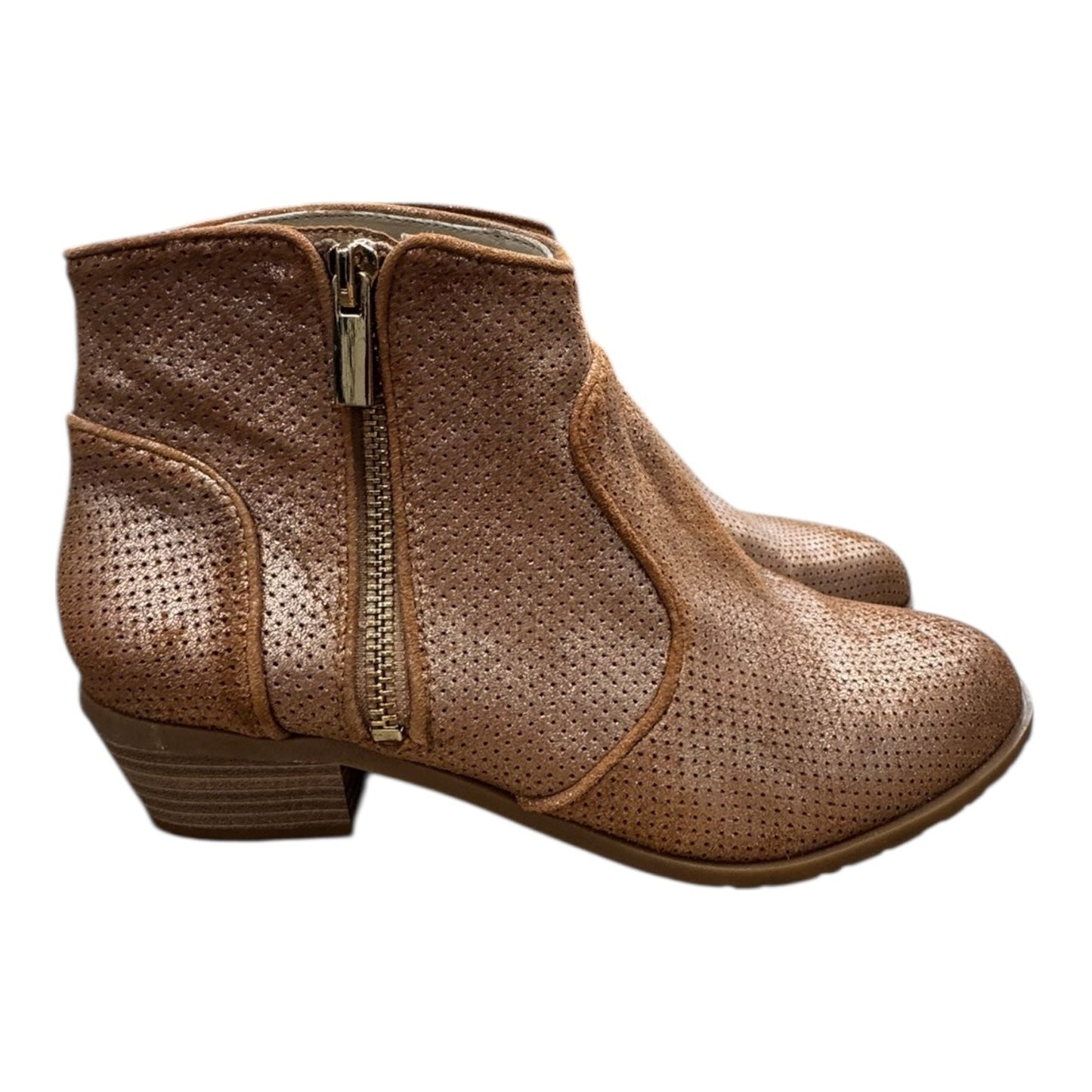 Boots Ankle Heels By Inc In Brown, Size:6.5