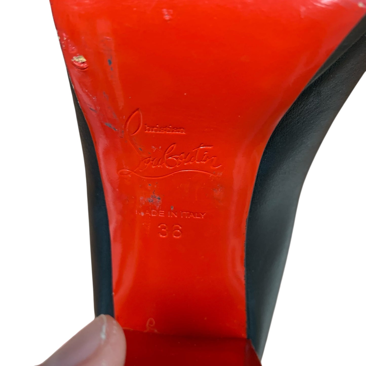 Boots Luxury Designer By Christian Louboutin In Black, Size: 6