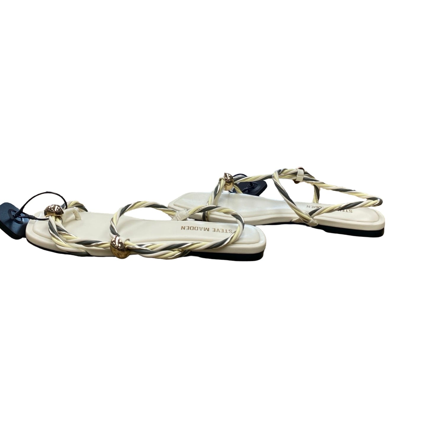 Sandals Flats By Steve Madden In Cream, Size:8
