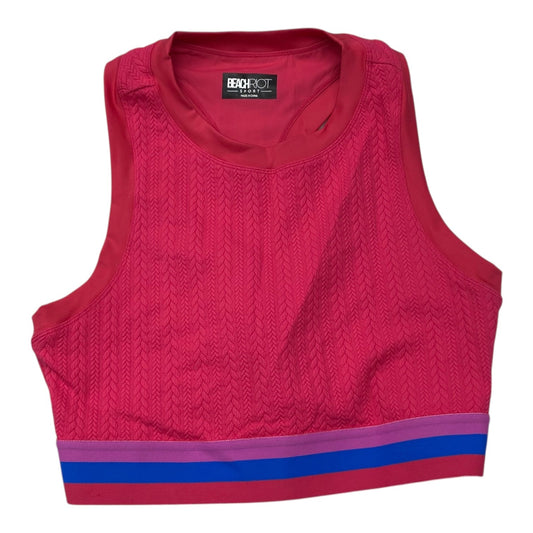 Athletic Bra By Beach Riot In Pink, Size:L