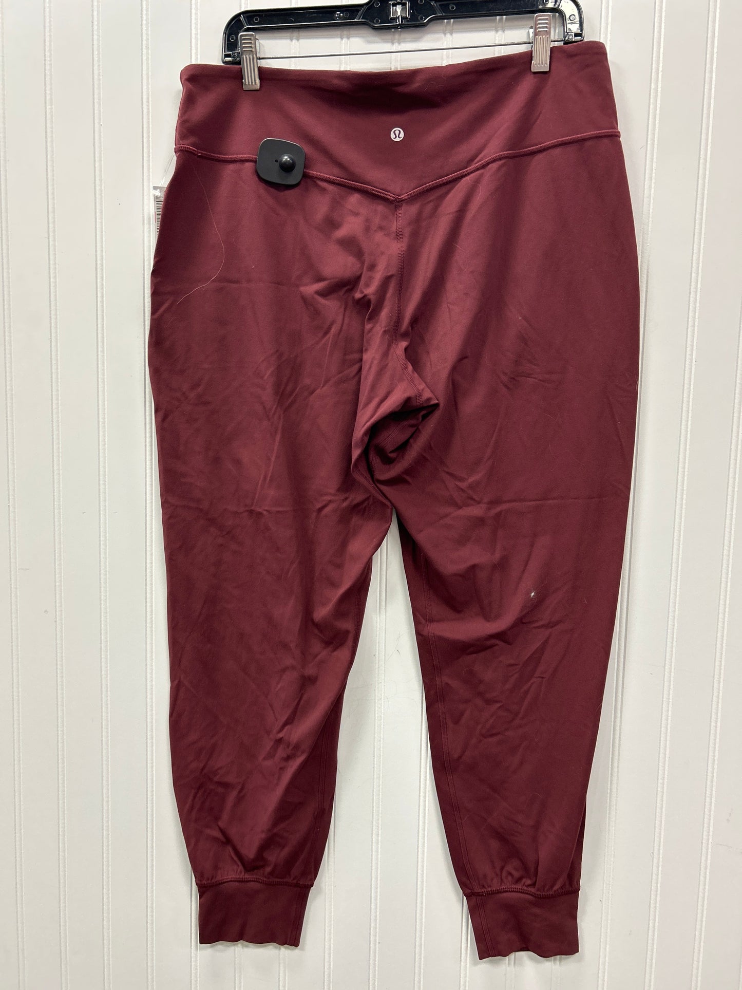 Athletic Pants By Lululemon In Maroon, Size:14