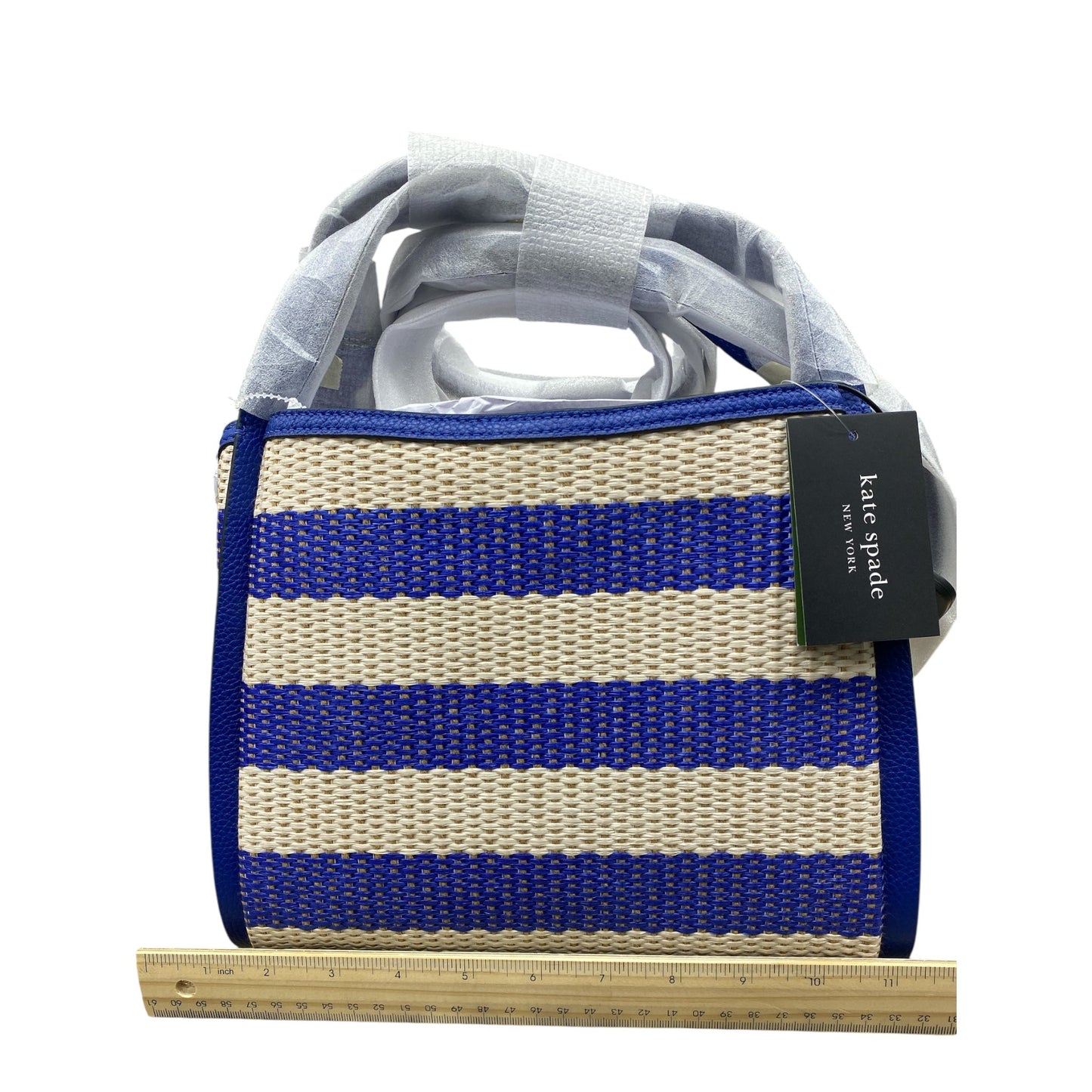 Handbag Designer By Kate Spade In Striped Pattern, Size:Small