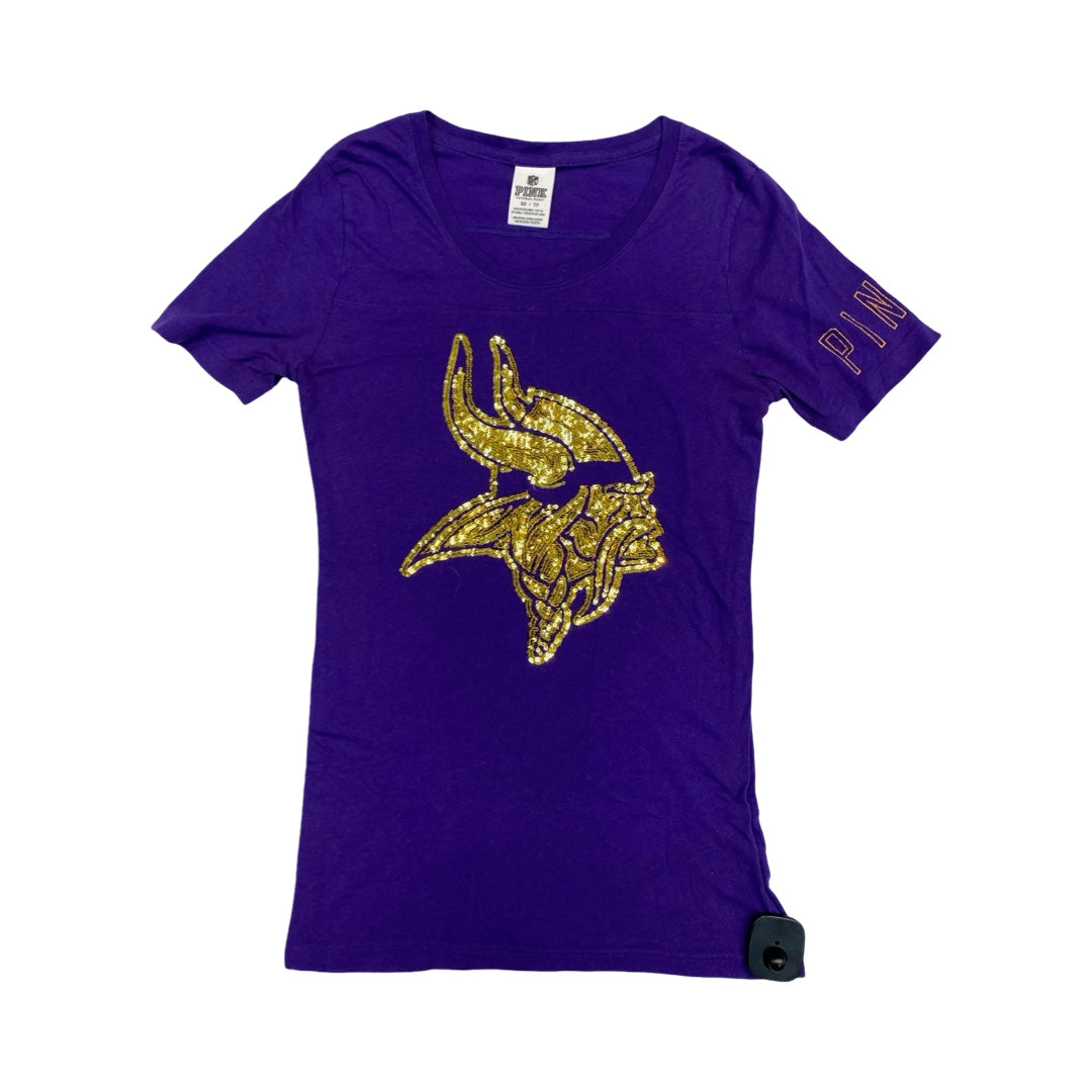 Athletic Top Ss By Pink In Purple & Red, Size:Xs