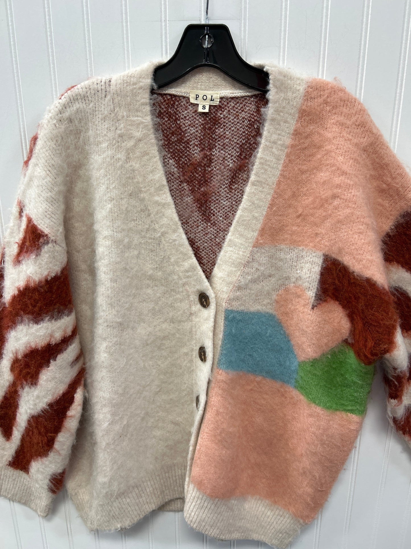Sweater Cardigan By Pol In Pink, Size:S