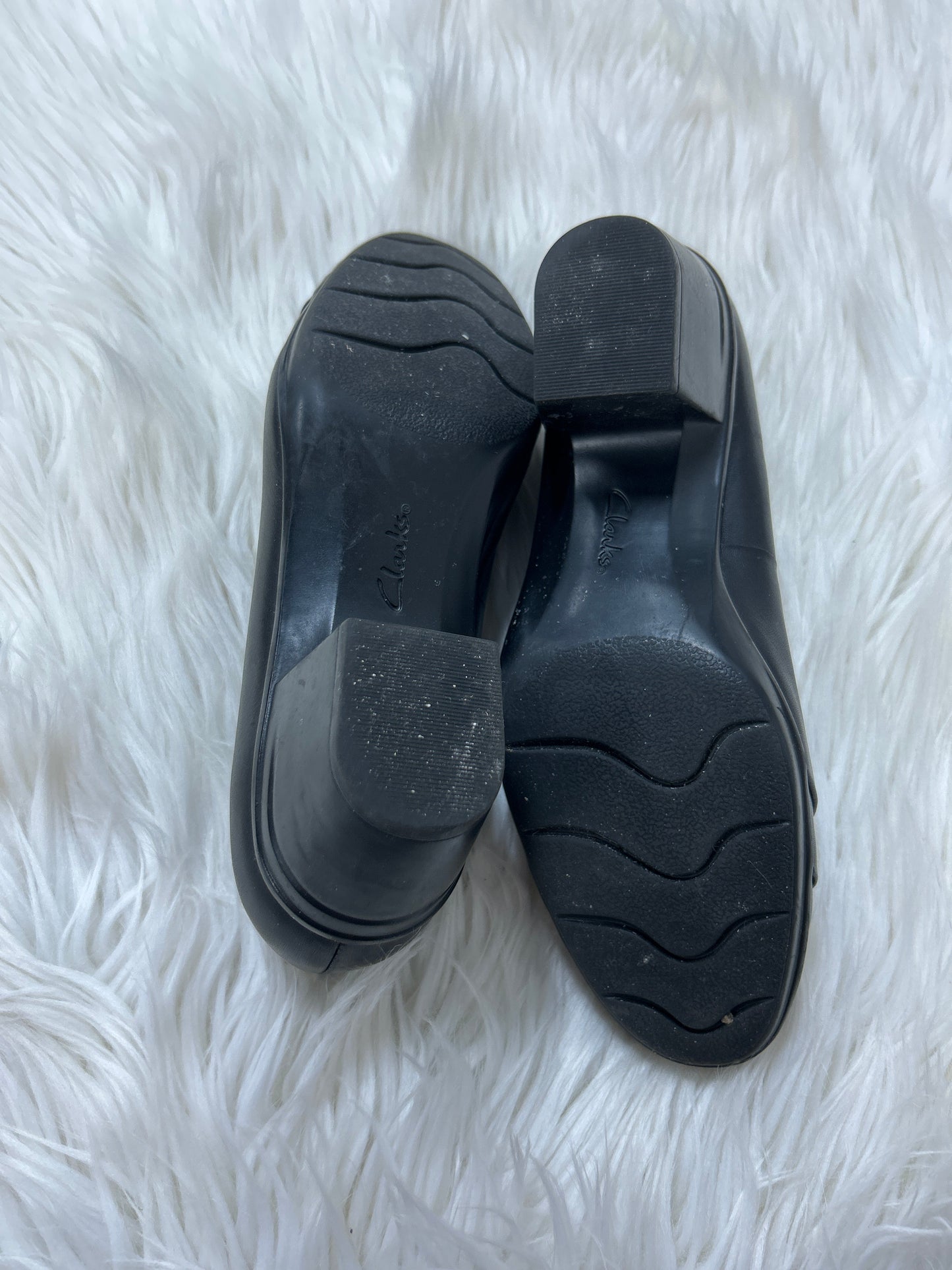 Shoes Heels Block By Clarks In Black, Size:8