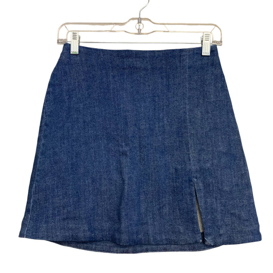 Skirt Mini & Short By Maeve In Blue Denim, Size:0