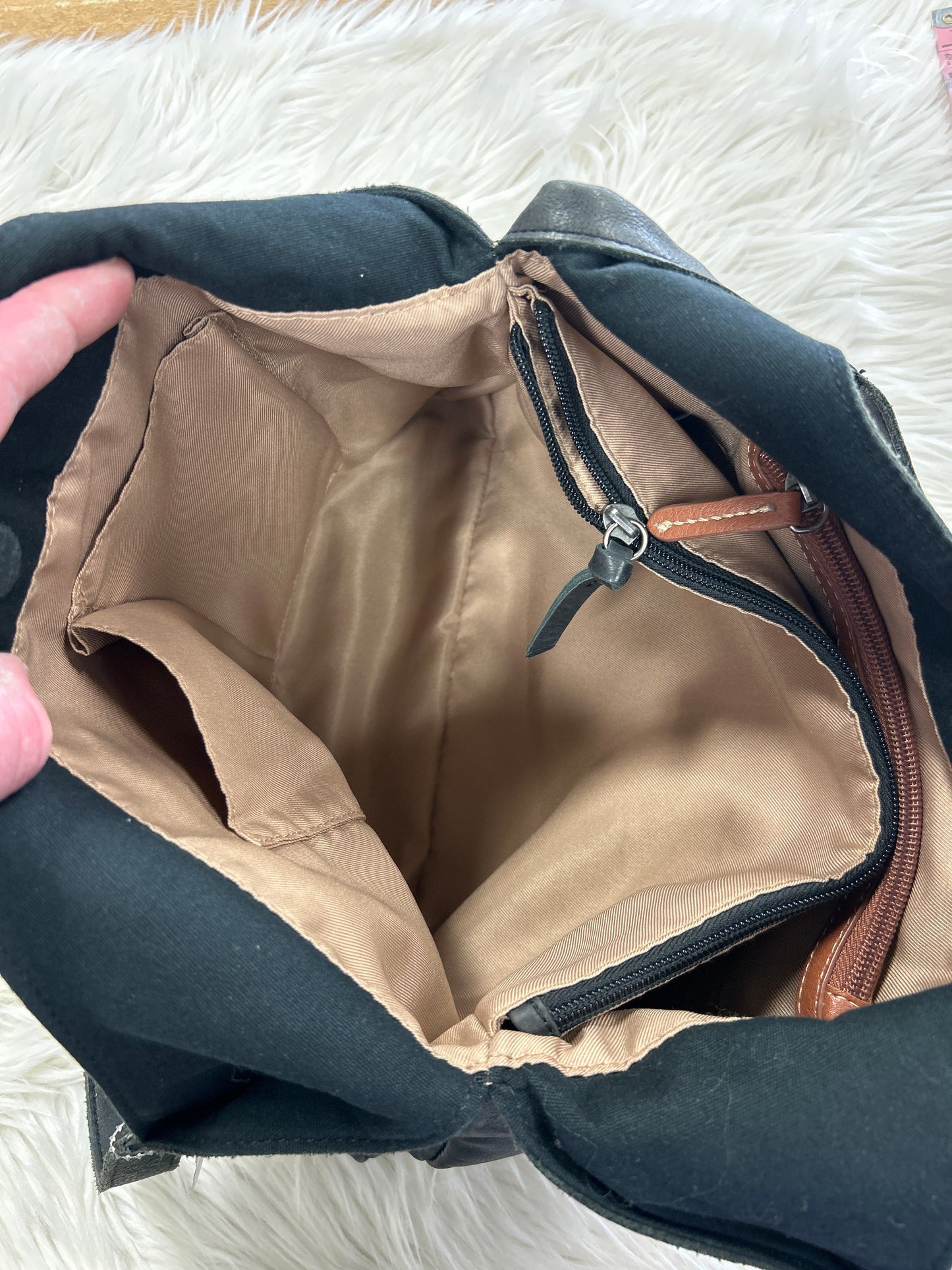 Handbag Leather By The Sak In Black, Size:Medium