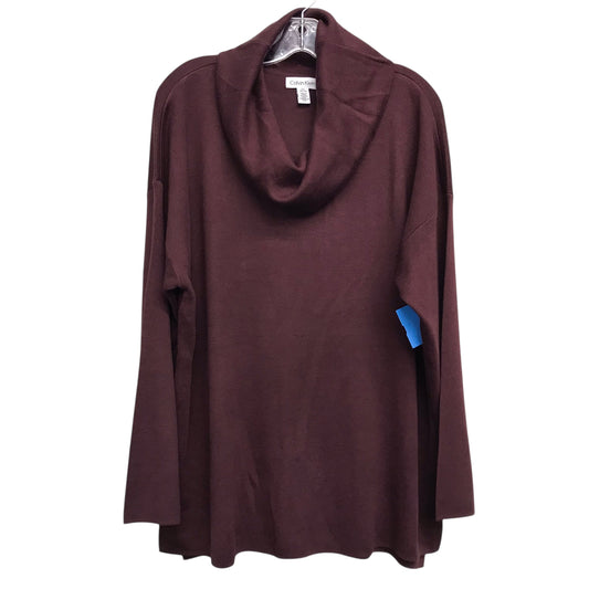 Sweater By Calvin Klein In Purple, Size:1X