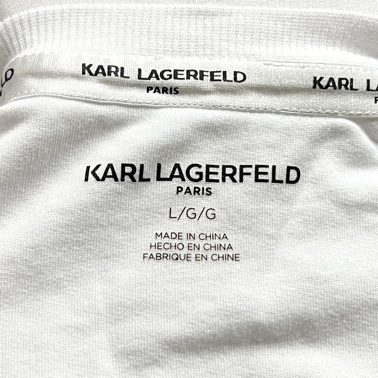 Sweatshirt Designer By Karl Lagerfeld In White, Size: L
