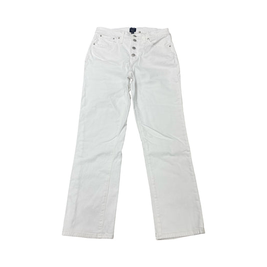 Jeans Straight By J. Crew In White Denim, Size:8