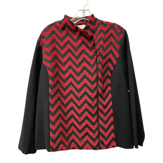 Top Ls By Chicos In Black & Red, Size:Xl