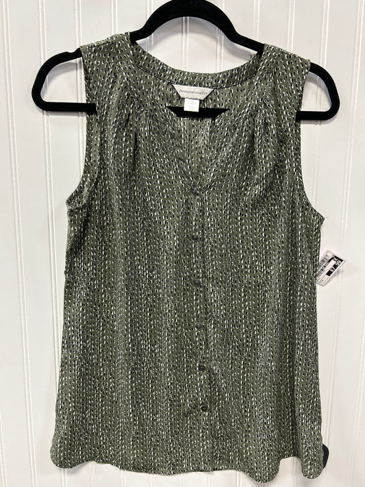 Top Sleeveless By Christopher And Banks In Green, Size:S