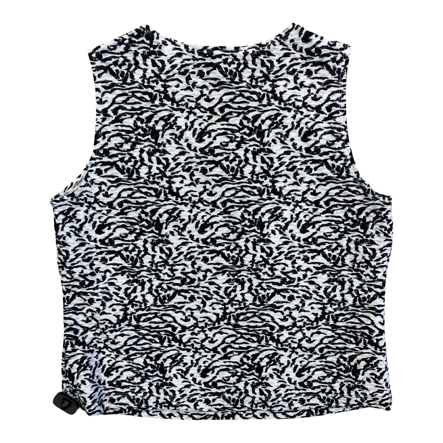 Top Sleeveless By Laura Ashley In Black & White, Size:Lp