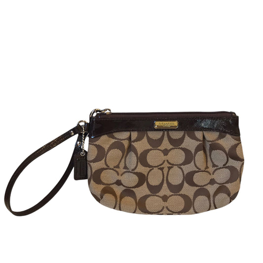 Wristlet Designer By Coach In Brown, Size:Medium