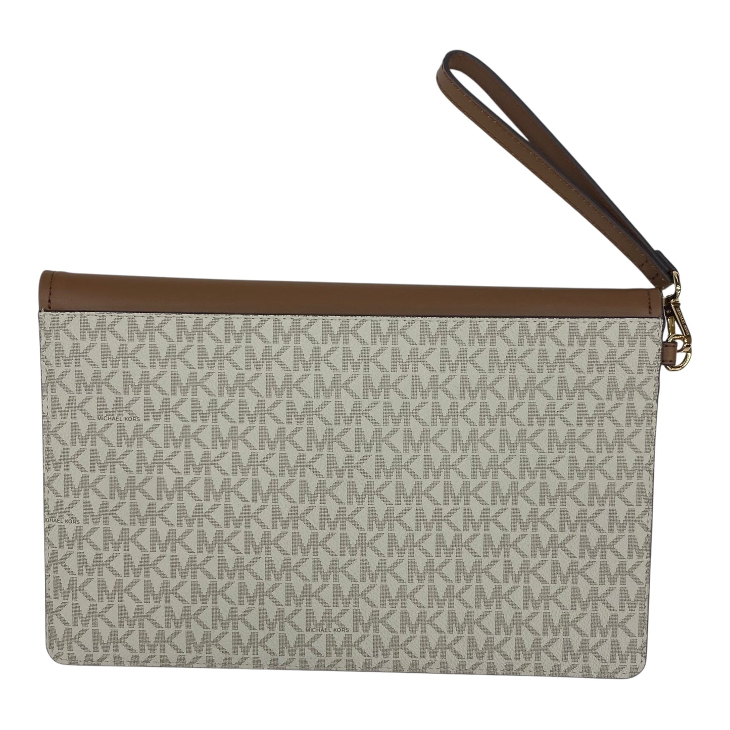 Wristlet Designer By Michael Kors In Brown & Cream, Size:Large