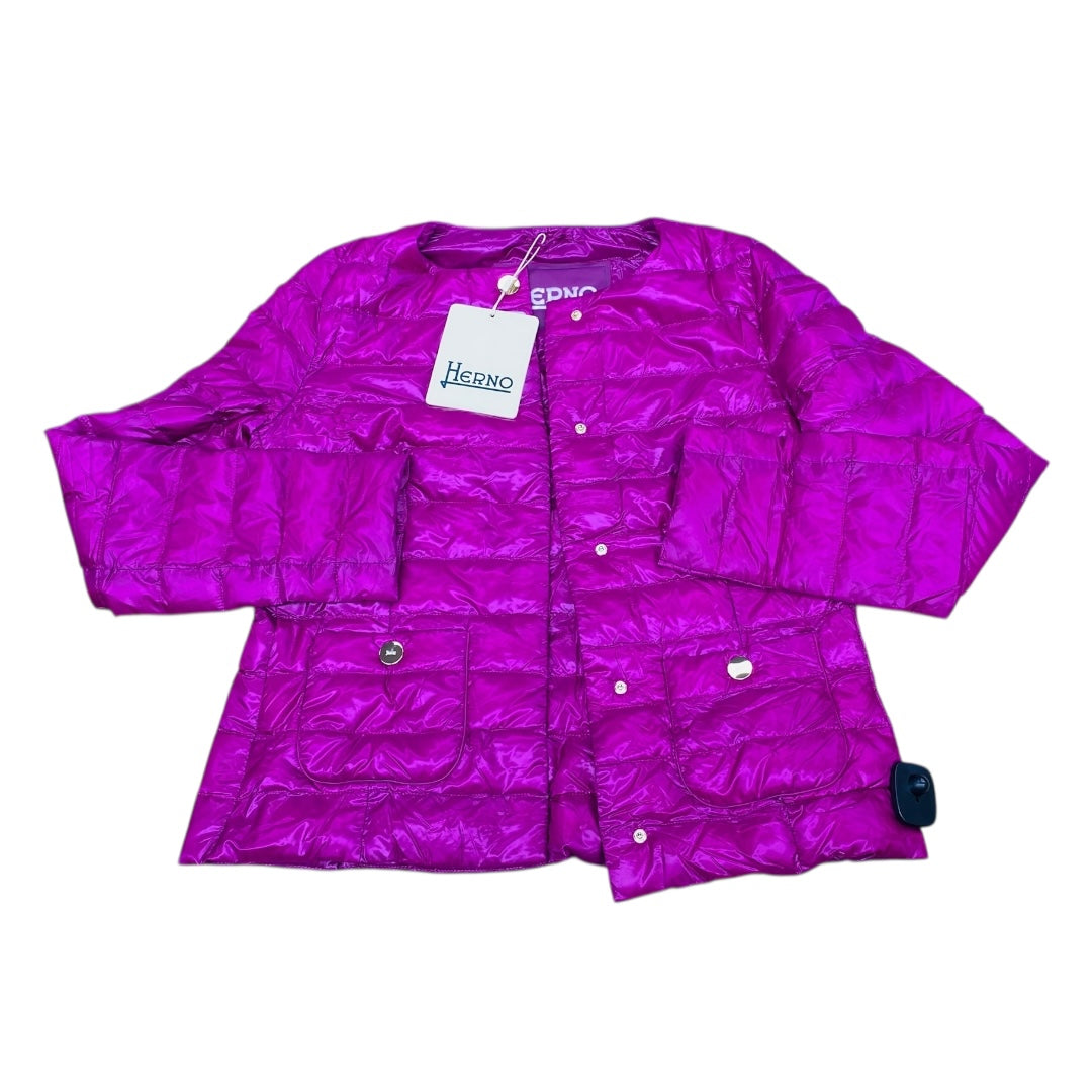 Jacket Designer By  HERNO In Pink, Size:L