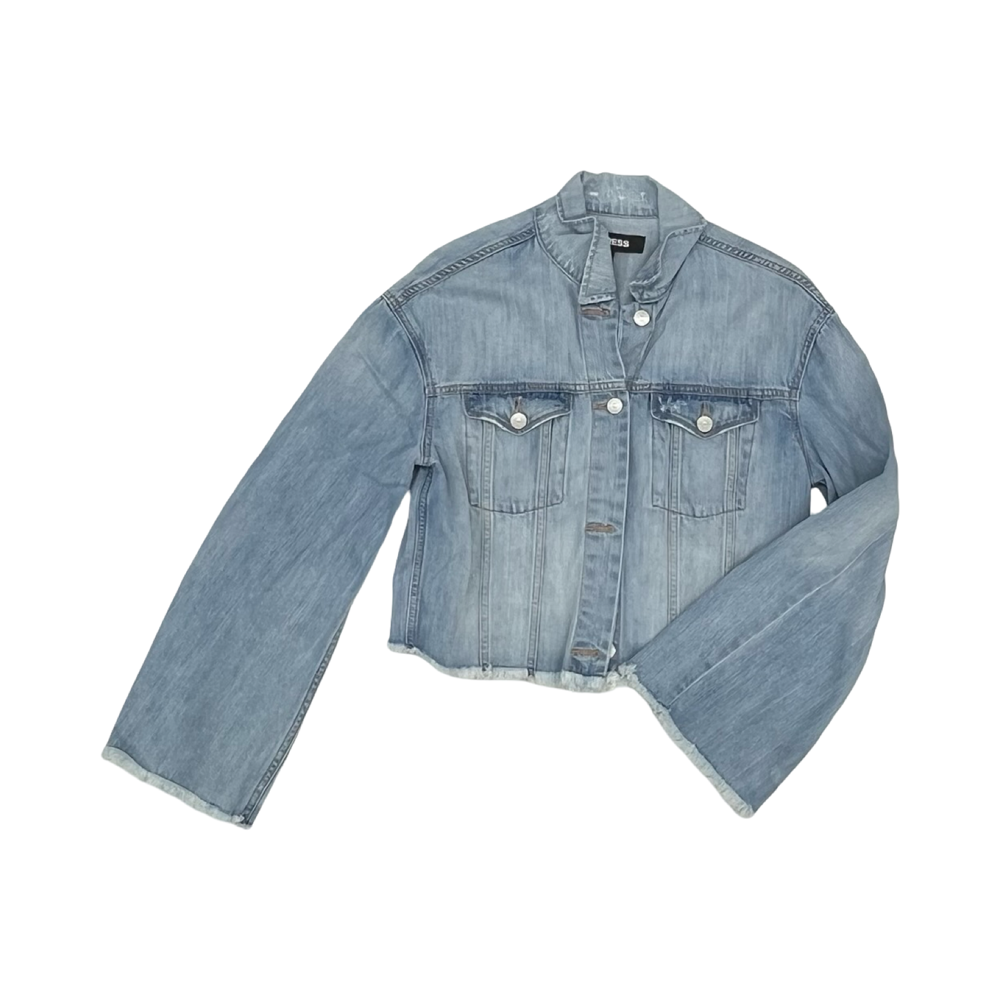 Jacket Denim By Express In Blue Denim, Size:Xs