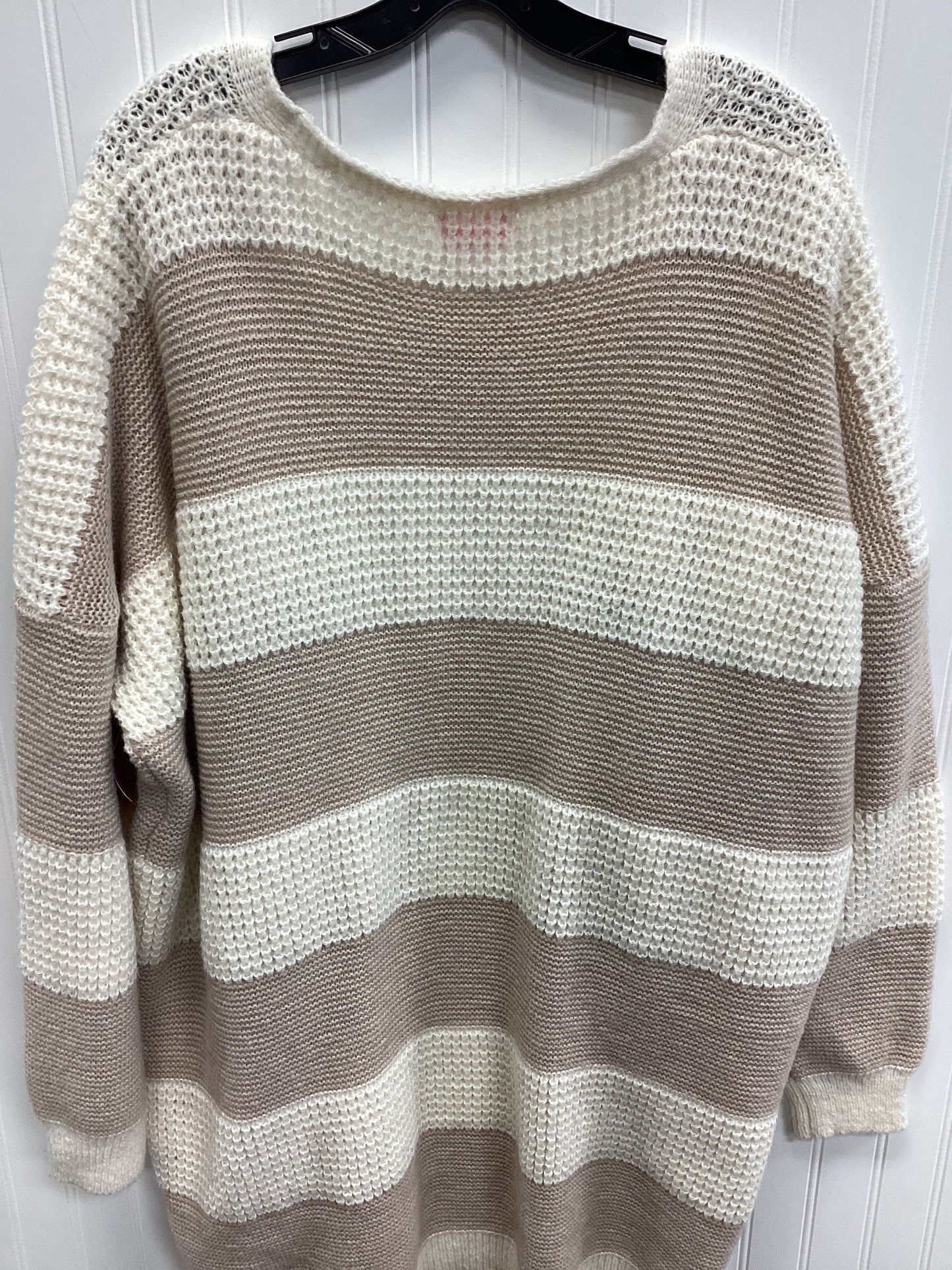 Sweater Cardigan By Pink Lily In Cream, Size:Xl