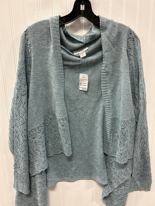 Cardigan By Cj Banks In Blue, Size:2X
