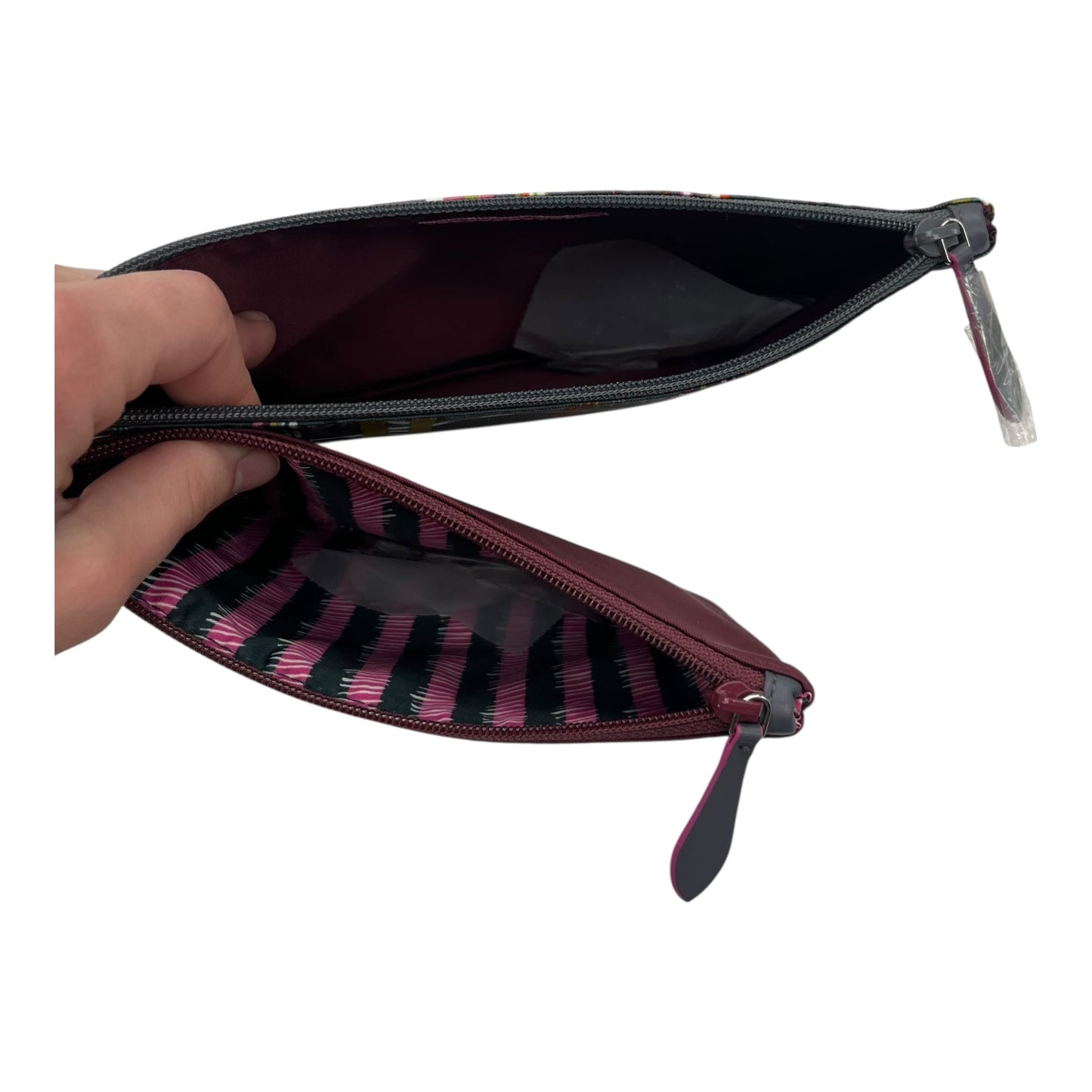 Wristlet By Vera Bradley In Grey & Red, Size:Medium