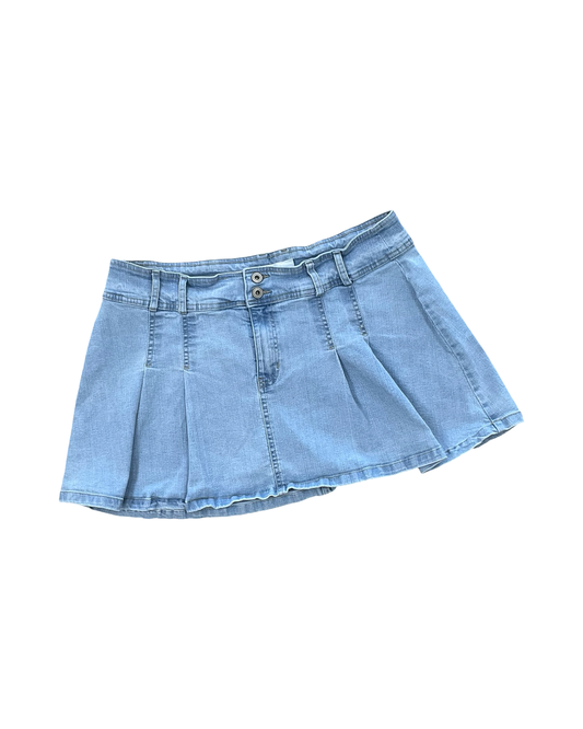 Skirt Mini & Short By Celebrity Pink In Blue Denim, Size:Xl