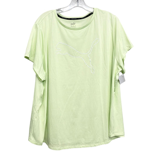 Athletic Top Ss By Puma In Green, Size:3X