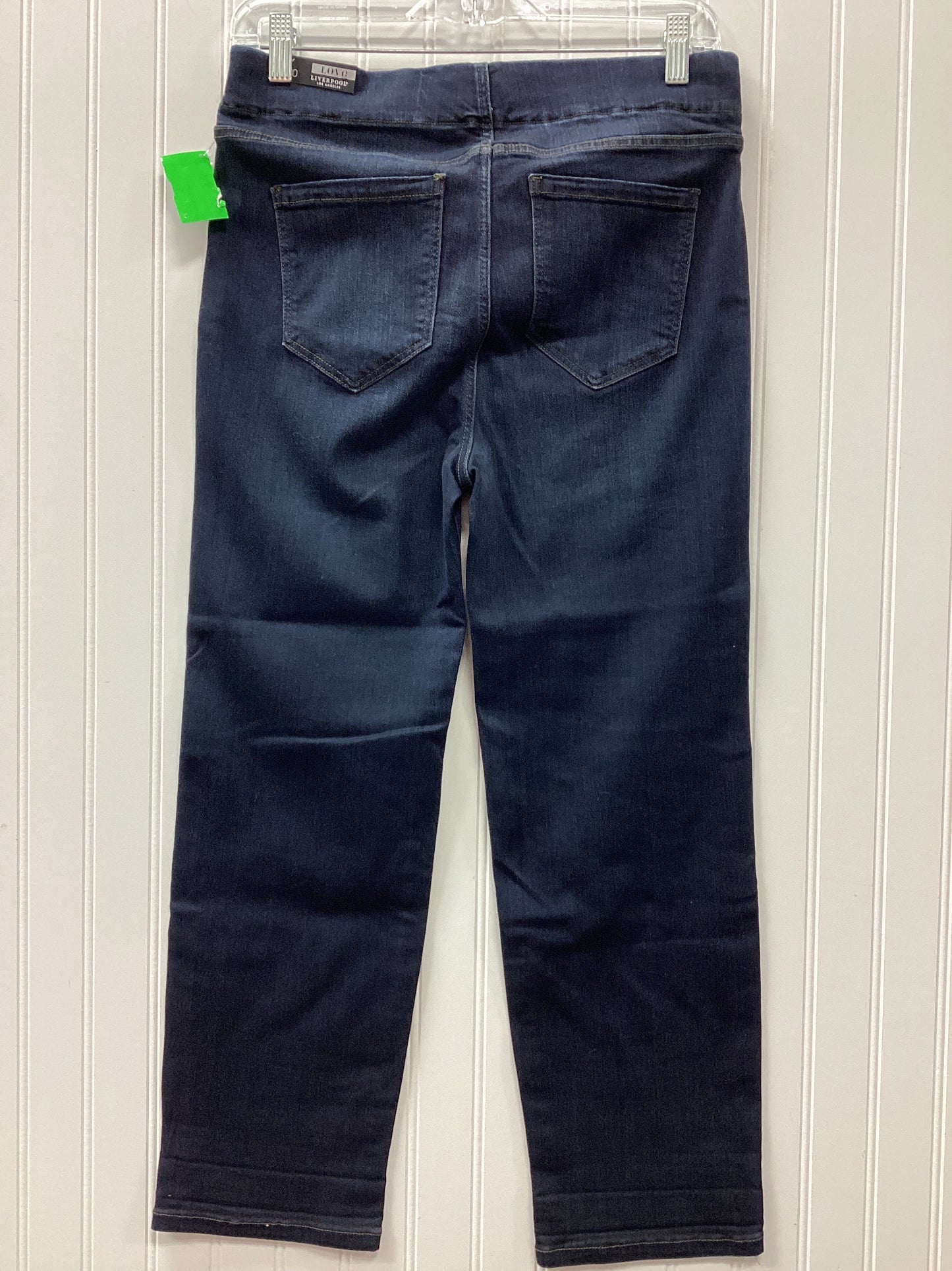 Jeans Cropped By Liverpool In Blue Denim, Size:10 NWT