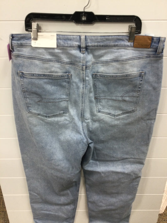 Jeans Straight By American Eagle In Blue Denim, Size:18