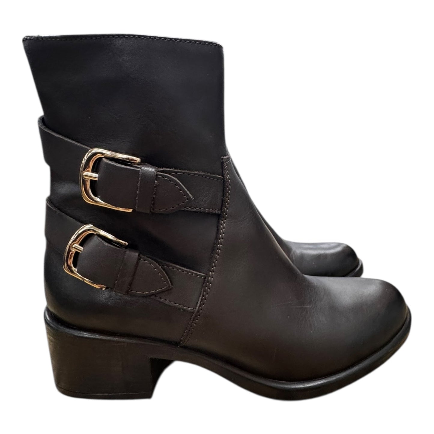 Boots Ankle Heels By EMANUELE CRASTO In Brown, Size:6.5