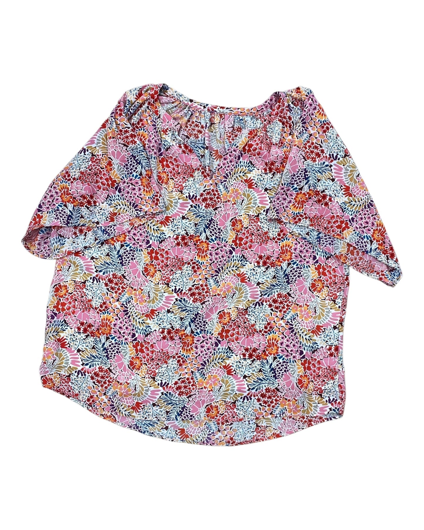 Top Ss By Clothes Mentor In Pink & Red, Size:L